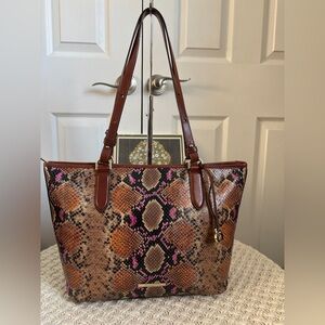 Brahmin Snake Print Tote